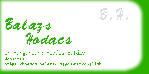 balazs hodacs business card